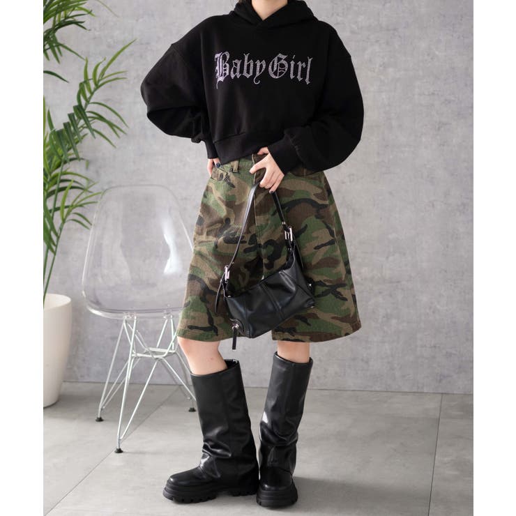 ラインストーンショートプルパーカー | WEGO【WOMEN】 | 詳細画像4 