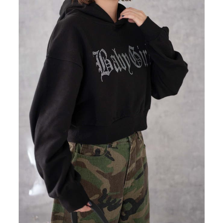 ラインストーンショートプルパーカー | WEGO【WOMEN】 | 詳細画像15 