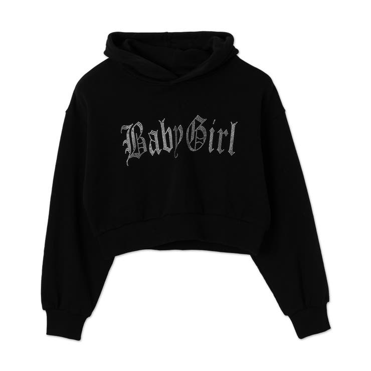 ラインストーンショートプルパーカー[品番：WG010092693]｜WEGO