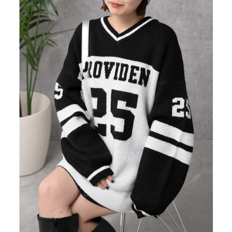 ナンバリングラインフラッフィーニット[品番：WG010092703]｜WEGO