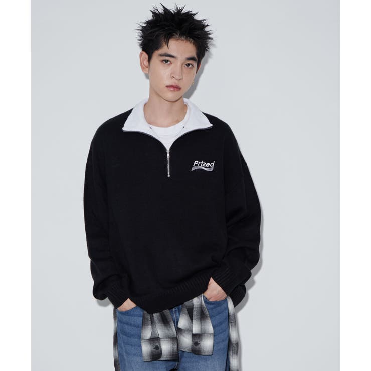 お歳暮 のし ワンポイントハーフジッププルオーバー[品番：WG010092725 トップス