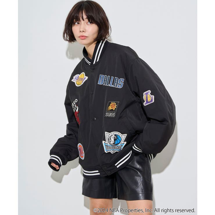 うのにもお得な 別注NBAワッペンスタジャン[品番：WG010092743]｜WEGO【MEN ジャケット・アウター