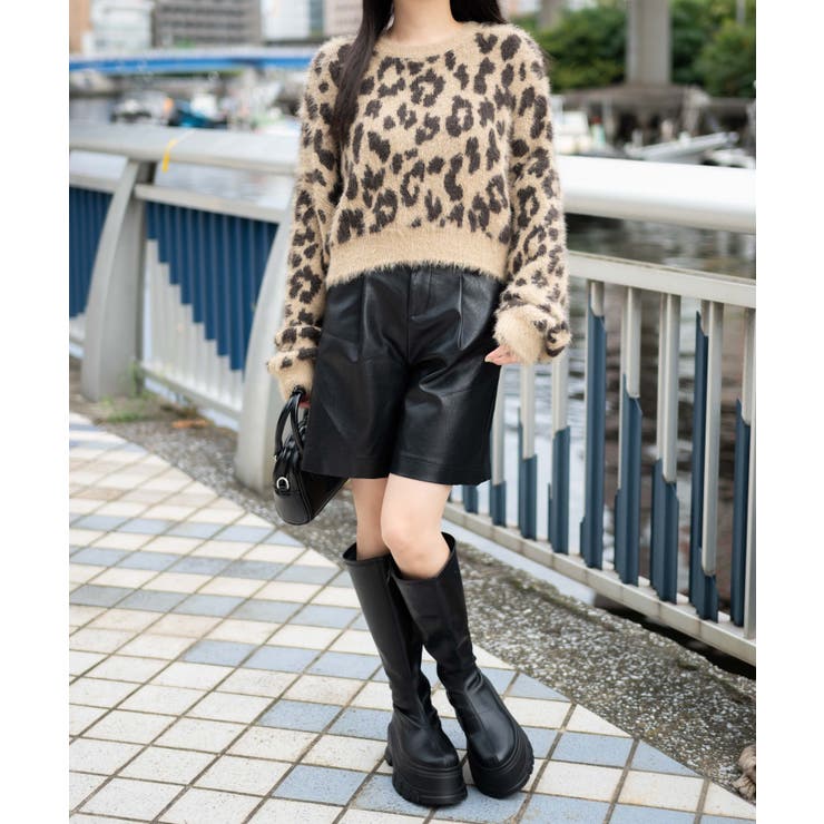 レオパードシャギーニットプルオーバー | WEGO【WOMEN】 | 詳細画像7 