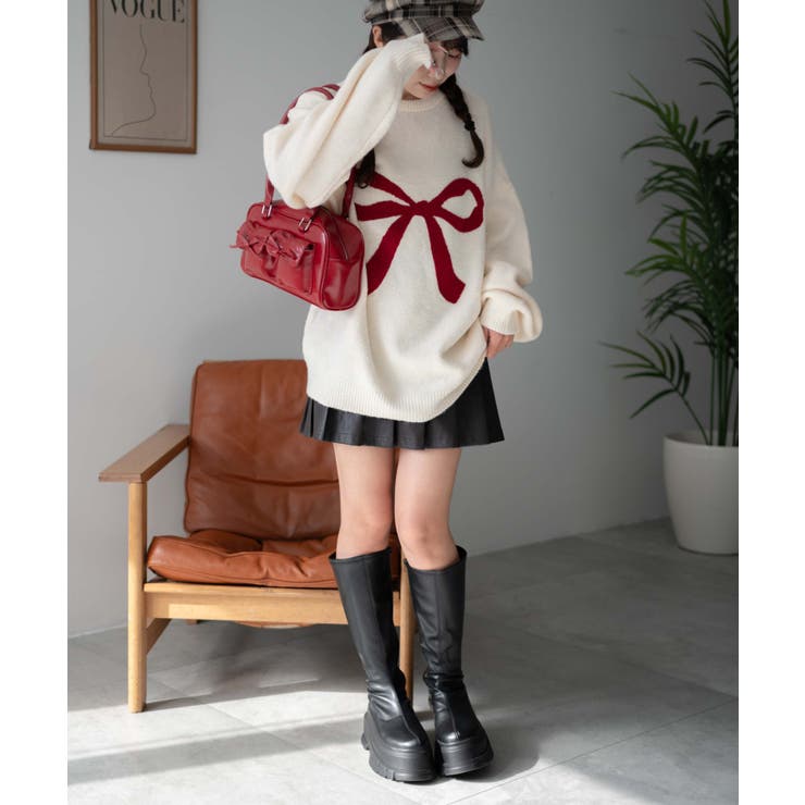 フラッフィーグラフィックBIGニットプルオーバー | WEGO【WOMEN】 | 詳細画像10 