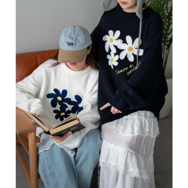 フラッフィーグラフィックBIGニットプルオーバー | WEGO【WOMEN】 | 詳細画像15 