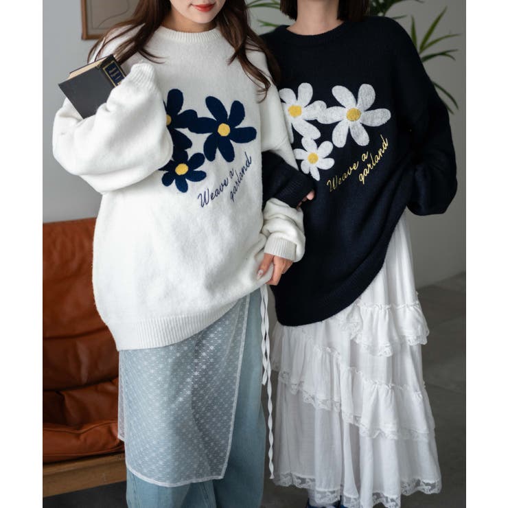 フラッフィーグラフィックBIGニットプルオーバー | WEGO【WOMEN】 | 詳細画像16 