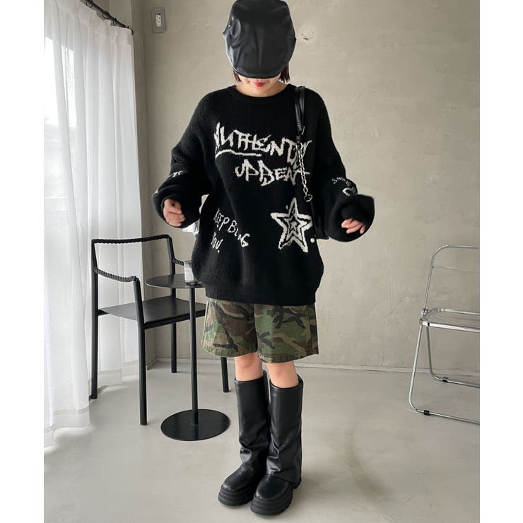 フラッフィーグラフィックBIGニットプルオーバー | WEGO【WOMEN】 | 詳細画像38 