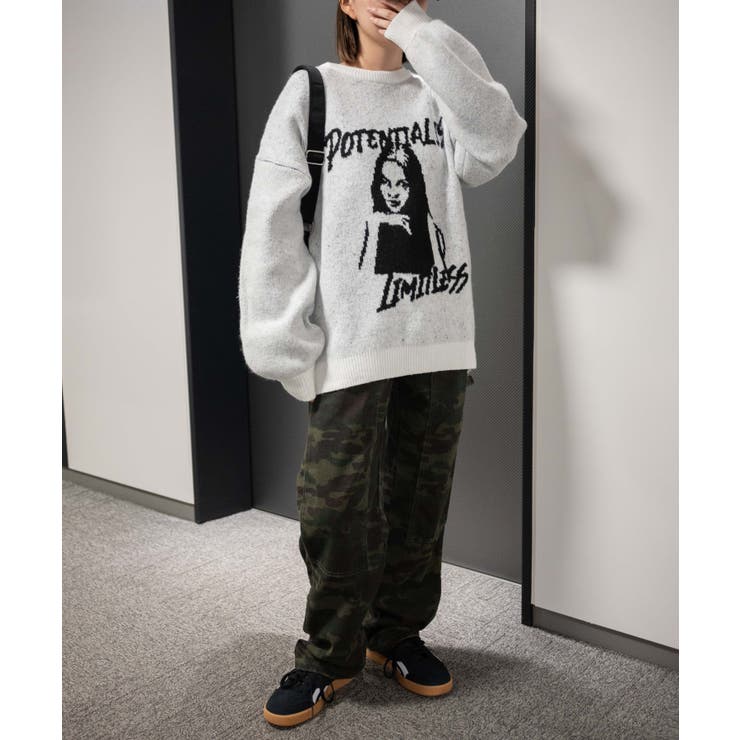 フラッフィーグラフィックBIGニットプルオーバー | WEGO【WOMEN】 | 詳細画像41 