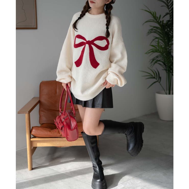 フラッフィーグラフィックBIGニットプルオーバー | WEGO【WOMEN】 | 詳細画像50 