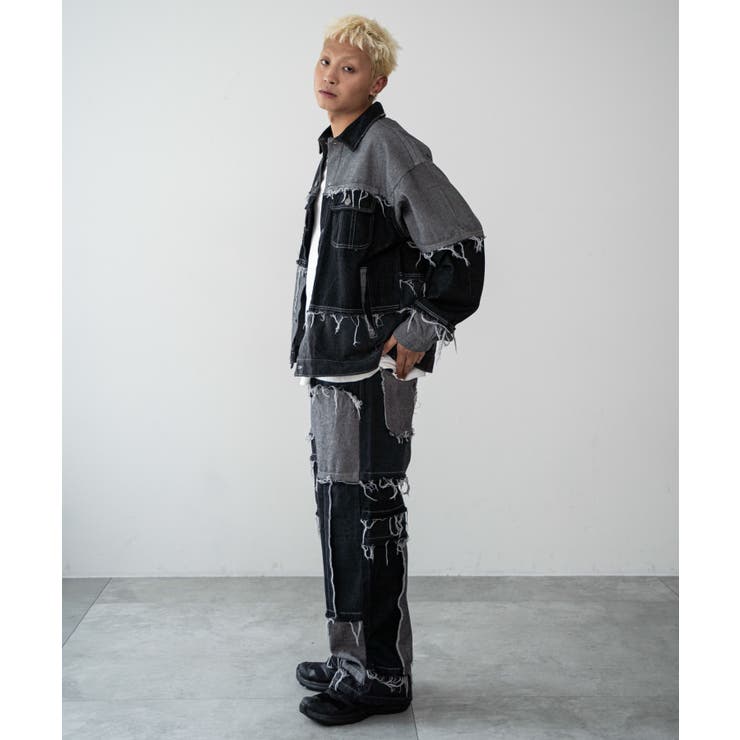 ワイドクレイジーパターンデニムパンツ[品番：WG010092794]｜WEGO【MEN