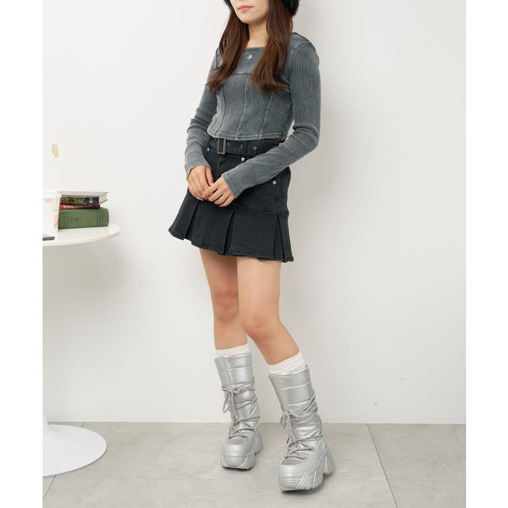 レースアップファーブーツSWGS254685 レースアップパテッド