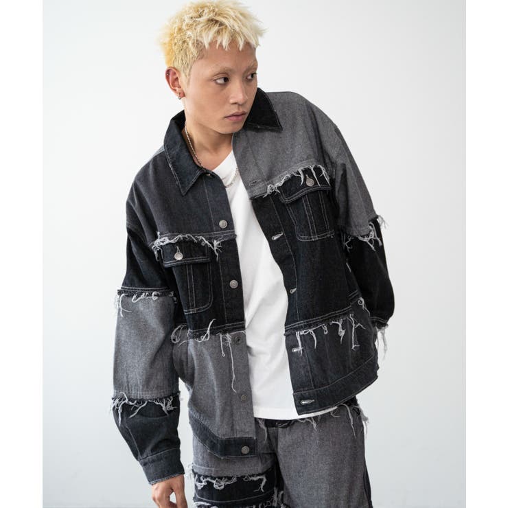 65 | クレイジーパターンデニムジャケット | WEGO【MEN】