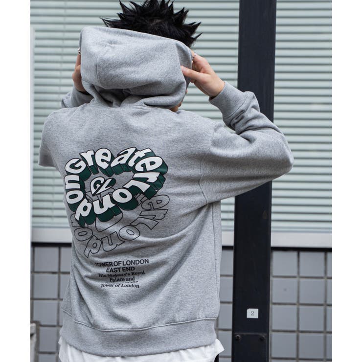 リラックスフィットバックロゴジップパーカー[品番：WG010092825