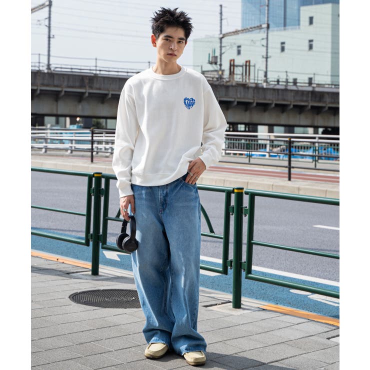 リラックスフィットハートロゴプルオーバー | WEGO【MEN】 | 詳細画像2 