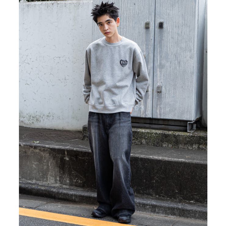 リラックスフィットハートロゴプルオーバー | WEGO【MEN】 | 詳細画像3 