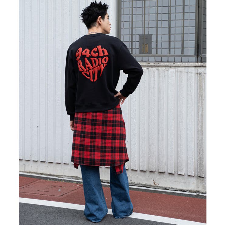 リラックスフィットハートロゴプルオーバー | WEGO【MEN】 | 詳細画像4 