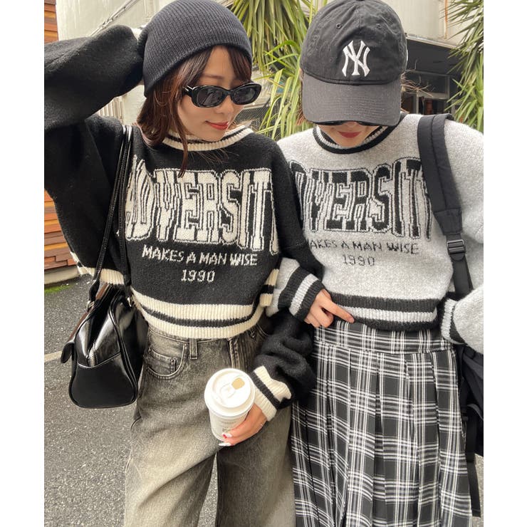 ラインリブフラッフィーショートニット | WEGO【WOMEN】 | 詳細画像3 