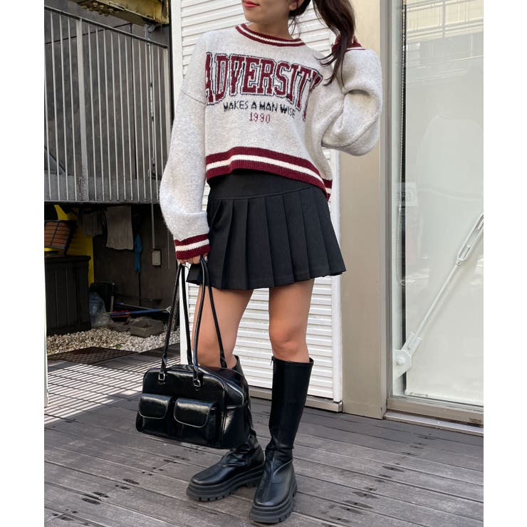 ラインリブフラッフィーショートニット | WEGO【WOMEN】 | 詳細画像4 