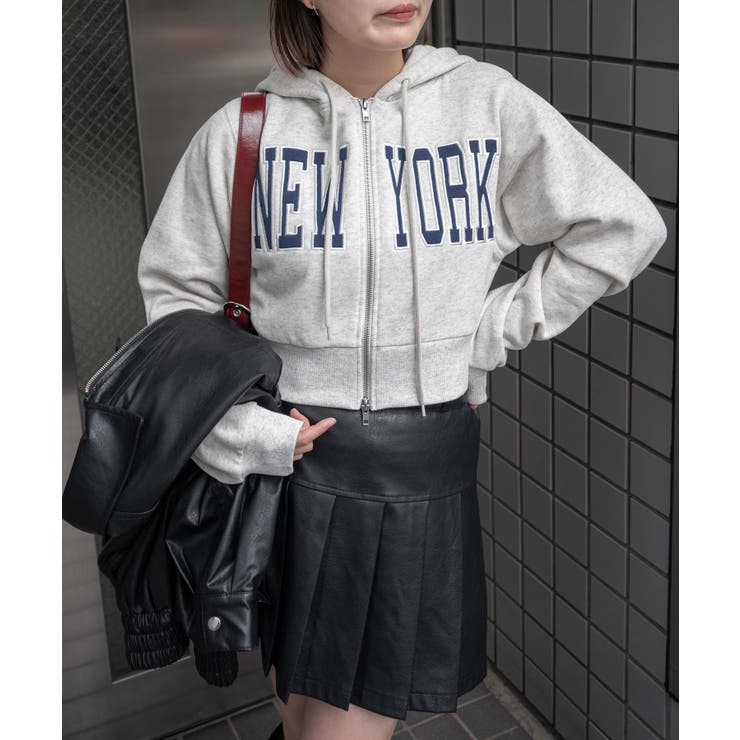 NEWYORK裏起毛ZIPパーカー[品番：WG010092872]｜WEGO【WOMEN