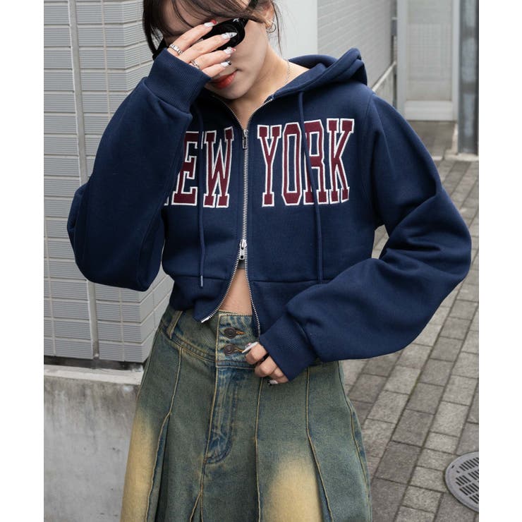 NEWYORK裏起毛ZIPパーカー[品番：WG010092872]｜WEGO【WOMEN