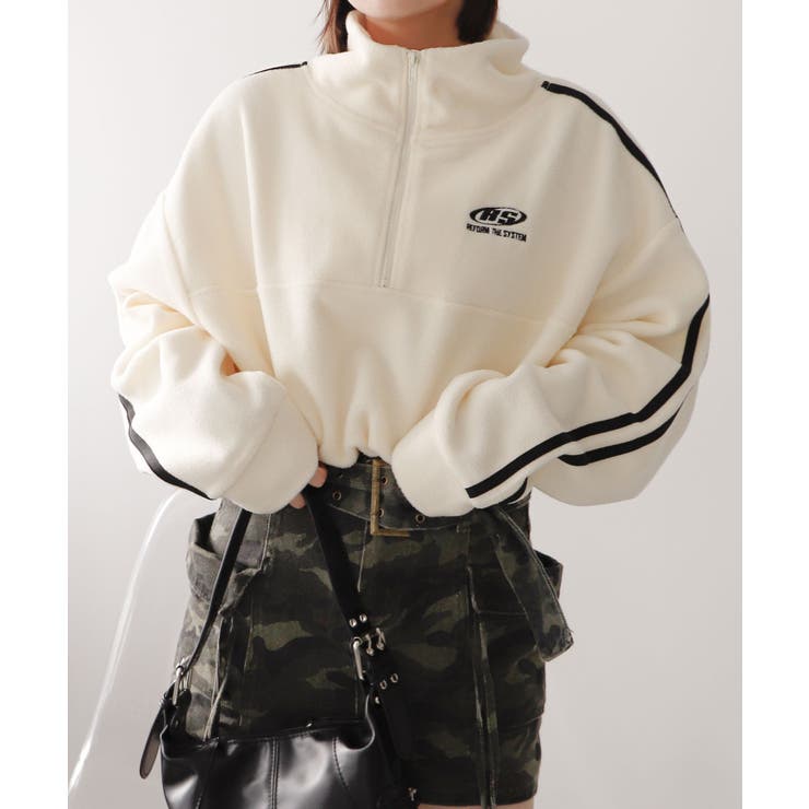 ハーフジップフリースショートプルオーバー [品番：WG010092874]｜WEGO【WOMEN】（ウィゴー）のレディースファッション通販｜SHOPLIST（ショップリスト）