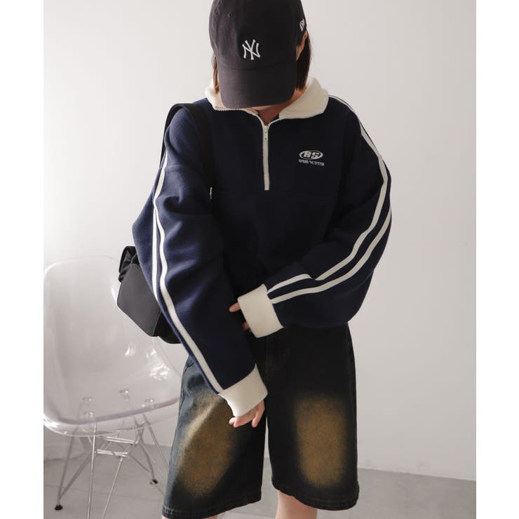 ハーフジップフリースショートプルオーバー[品番：WG010092874
