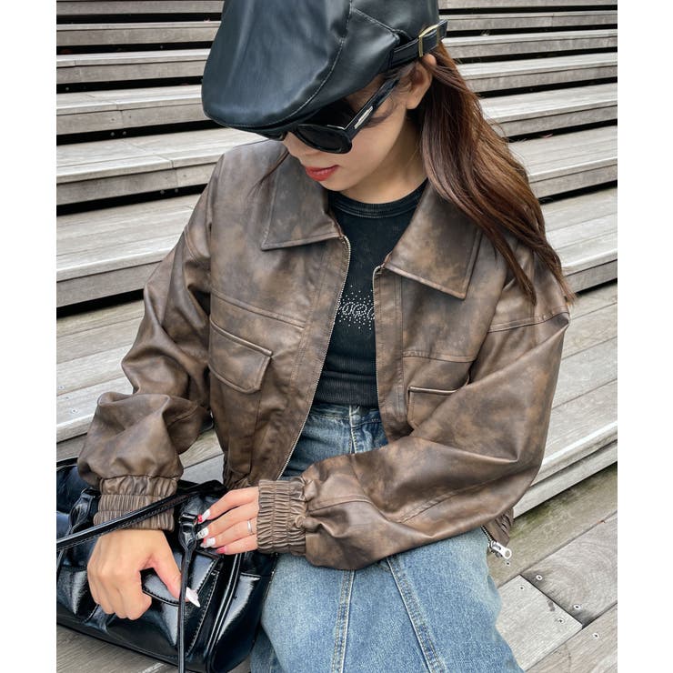 PUショートブルゾン | WEGO【WOMEN】 | 詳細画像1 