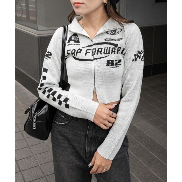 WZIPレーシングニットトップス[品番：WG010092900]｜WEGO【WOMEN 