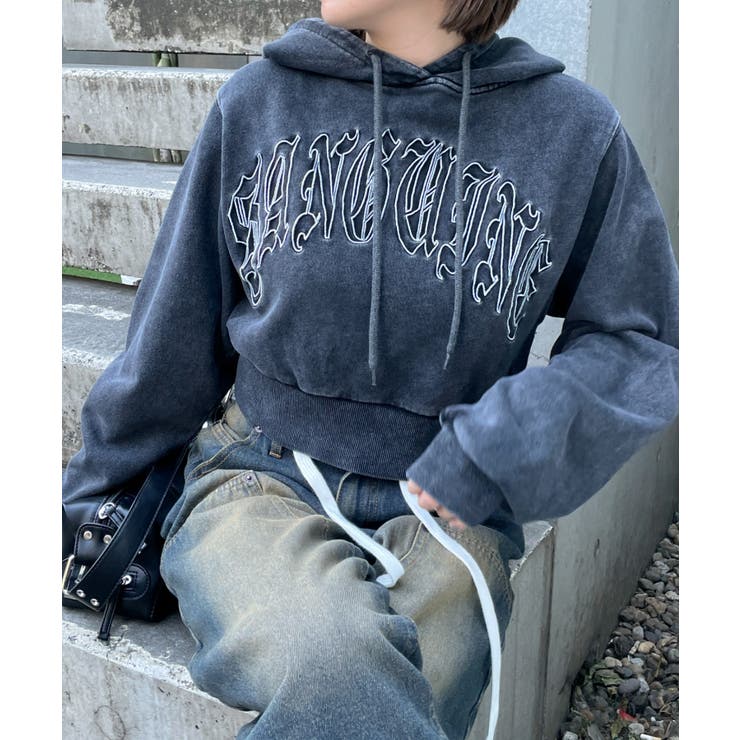 goaパーカー 00s archive L G B long hoodie パーカー y2k ifsixwasnine