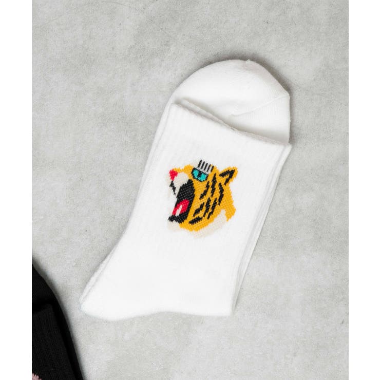 柄1 | デザイン底パイルクルーソックス(14) | WEGO【WOMEN】