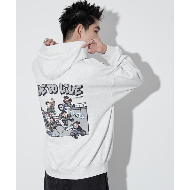 別注NEW JACKグラフィックプルパーカー[品番:WG010092912 別注NEW JACKグラフィックプルパーカー[品番:WG010092912