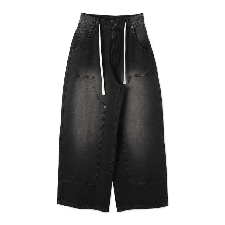 1980s vintage archive ダブルニー バギー ワイド パンツ ヴィンテージウォッシュダックダブルニーバギーパンツ【一部店舗