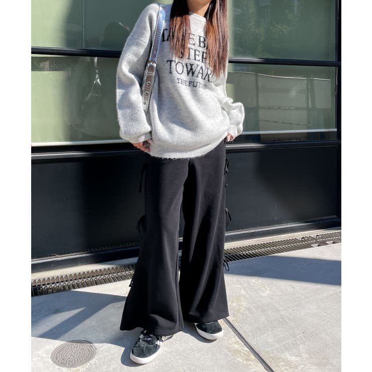 裏起毛サイドリボンスウェットパンツ[品番：WG010092929]｜WEGO