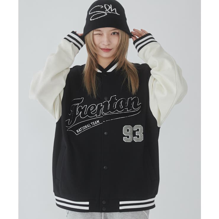 サガラワッペンスウェットスタジャン[品番：WG010092943]｜WEGO