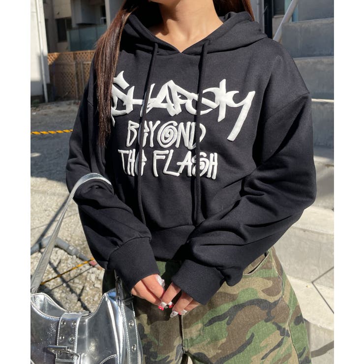 ハンドライティングショートパーカー | WEGO【WOMEN】 | 詳細画像6 