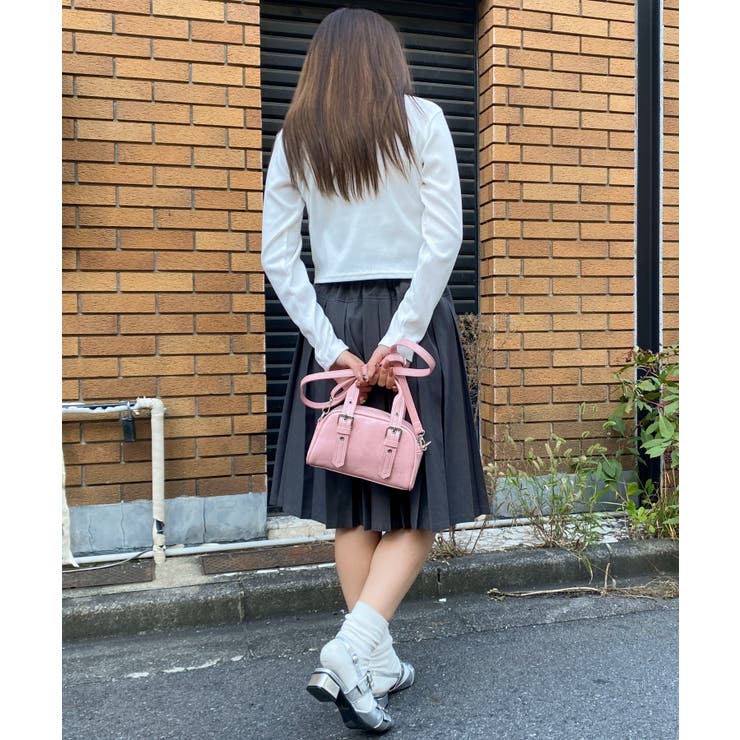 ハトメハンドルミニボストンショルダー[品番：WG010092950
