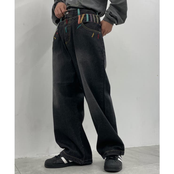 ダブルウエストバギーデニムパンツ[品番：WG010092960]｜WEGO【MEN 