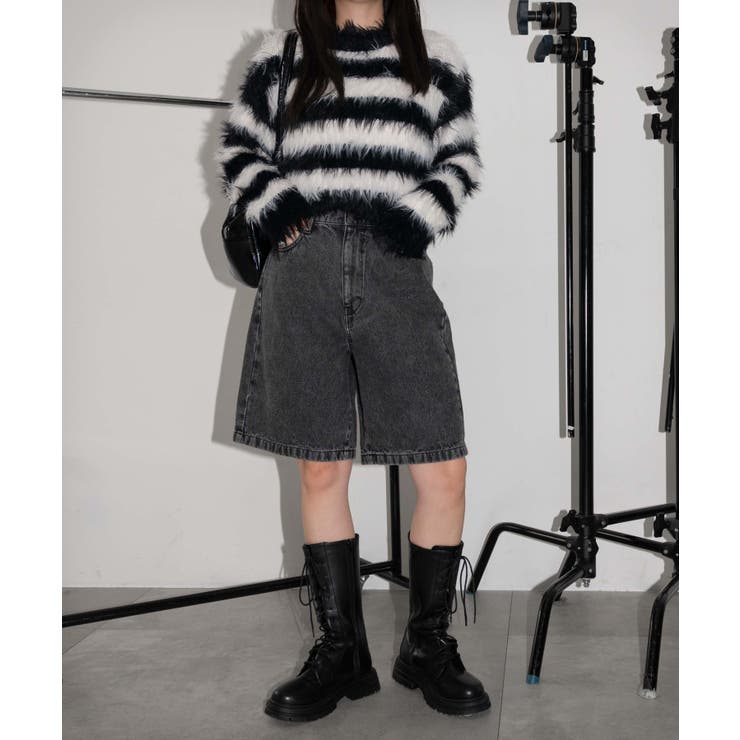 ヴィンテージウォッシュデニムハーフパンツ | WEGO【WOMEN】 | 詳細画像4 