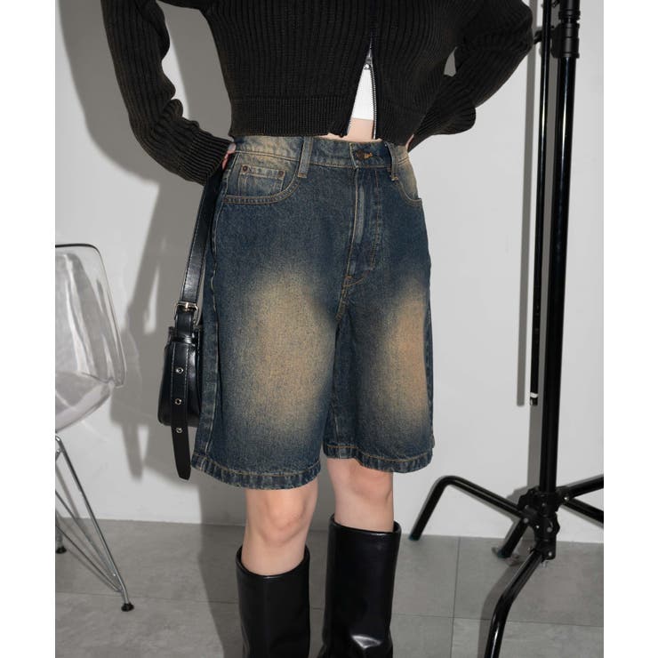 ヴィンテージウォッシュデニムハーフパンツ | WEGO【WOMEN】 | 詳細画像6 