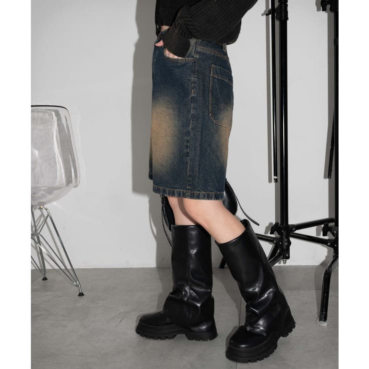 ヴィンテージウォッシュデニムハーフパンツ | WEGO【WOMEN】 | 詳細画像8 