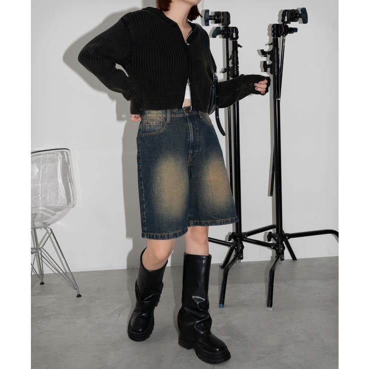 ヴィンテージウォッシュデニムハーフパンツ | WEGO【WOMEN】 | 詳細画像10 