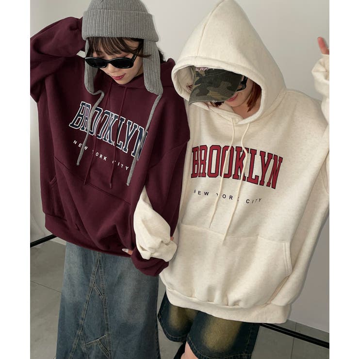 BROOKLYNロゴビッグパーカー[品番：WG010092966]｜WEGO【WOMEN