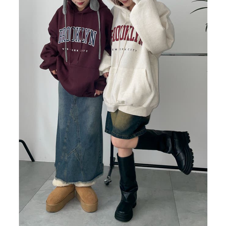 BROOKLYNロゴビッグパーカー[品番：WG010092966]｜WEGO【WOMEN