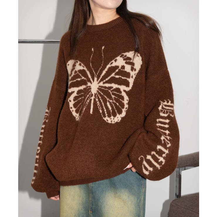 モチーフグラフィックフラッフィーニットプルオーバー | WEGO【WOMEN】 | 詳細画像1 