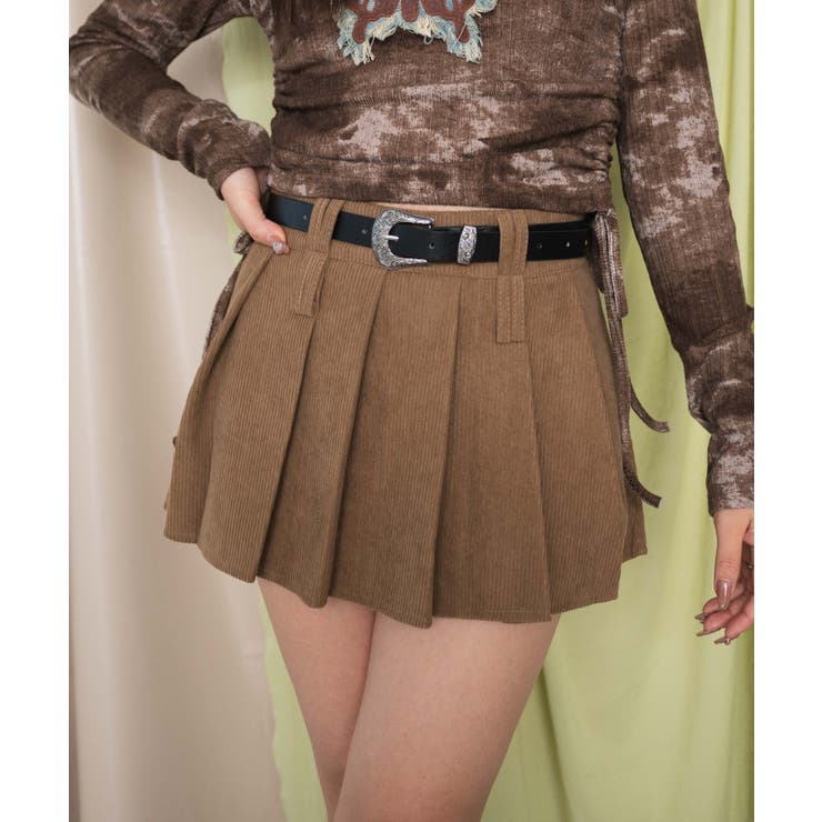 ベルト付きコーデュロイミニスカパン | WEGO【WOMEN】 | 詳細画像1 
