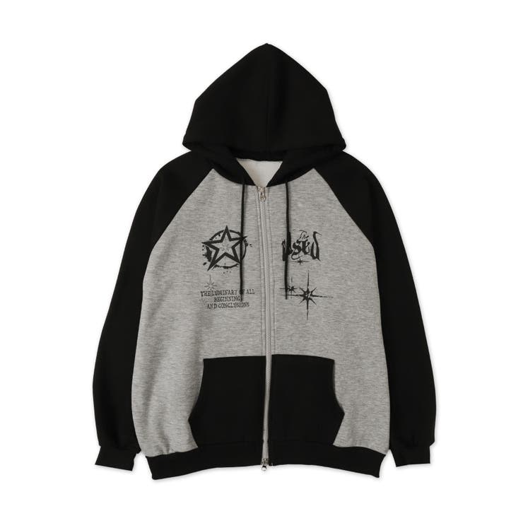 グラフィックラグランZIPパーカー | WEGO【WOMEN】 | 詳細画像12 