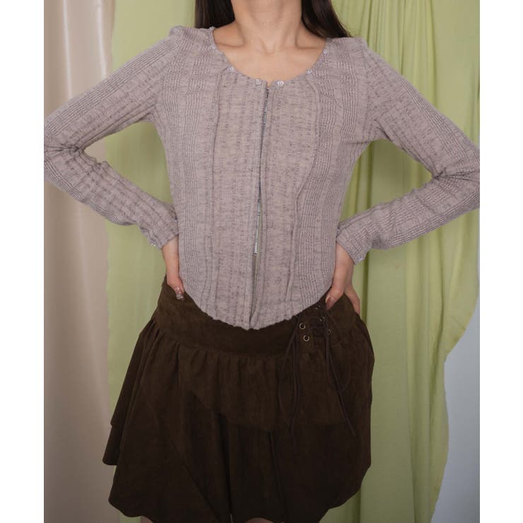 フロントフックFファーカーデ | WEGO【WOMEN】 | 詳細画像6 