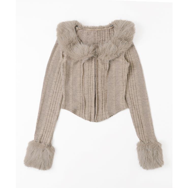 フロントフックFファーカーデ | WEGO【WOMEN】 | 詳細画像8 