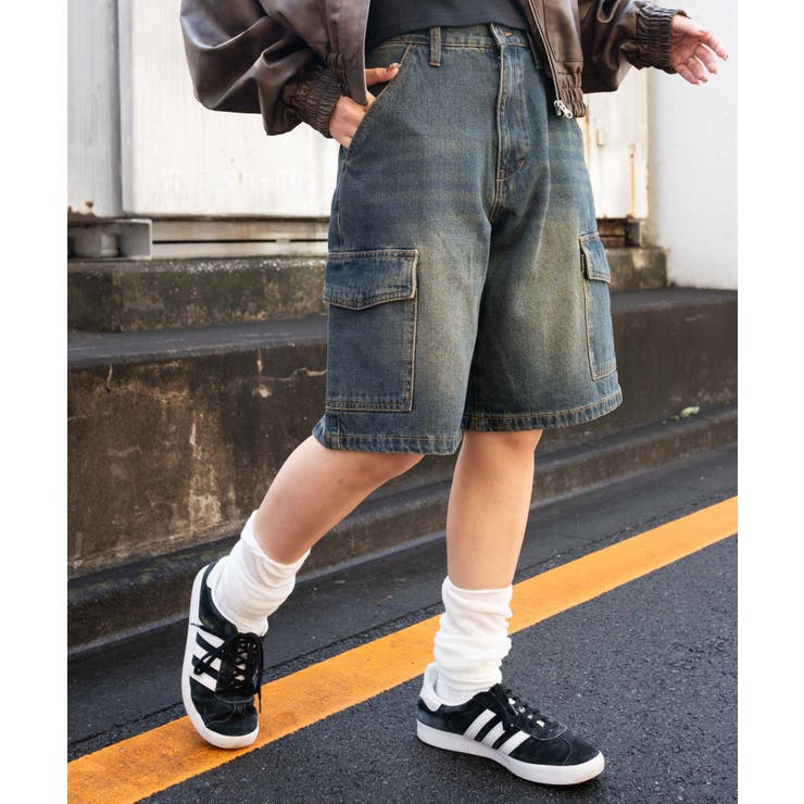 ヴィンテージウォッシュカーゴハーフパンツ[品番：WG010093006