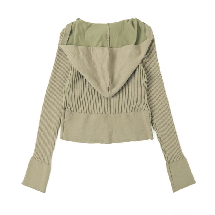 Wジップクロップドリブパーカー | WEGO【WOMEN】 | 詳細画像9 